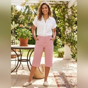 Willi Smith Red and White Striped Cotton Pants